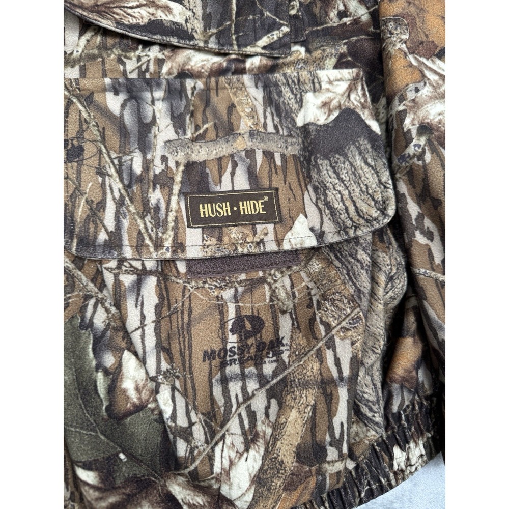 Gamehide Camo Hunting Jacket Mens XL Hush Hide Mossy Oak Break Up Coat Cargo - Picture 2 of 7